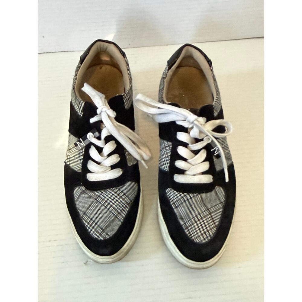 Women's Naturalizer Black Plaid Casual‎ Sneaker Comfort Shoe Sz 8W